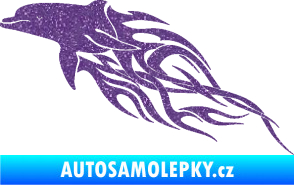 Samolepka Animal flames 102 levá delfín Ultra Metalic fialová
