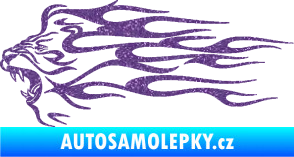 Samolepka Animal flames 103 levá lev Ultra Metalic fialová
