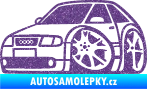 Samolepka Audi A3 karikatura levá Ultra Metalic fialová