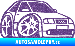 Samolepka Audi A3 karikatura pravá Ultra Metalic fialová