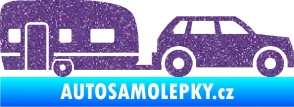 Samolepka Auto s karavanem 001 pravá cestovámí Ultra Metalic fialová