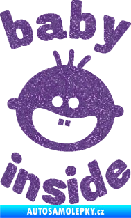 Samolepka Baby inside 002 levá dva zuby na palubě Ultra Metalic fialová