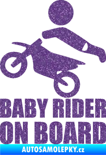 Samolepka Baby rider on board levá Ultra Metalic fialová
