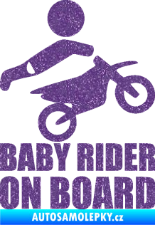 Samolepka Baby rider on board pravá Ultra Metalic fialová