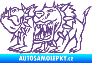 Samolepka Bad dogs levá zuřiví psi Ultra Metalic fialová