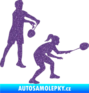 Samolepka Badminton team pravá Ultra Metalic fialová