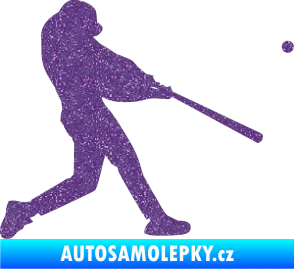 Samolepka Baseball 001 pravá Ultra Metalic fialová