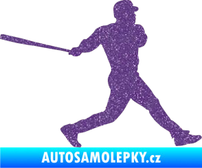 Samolepka Baseball 002 pravá Ultra Metalic fialová