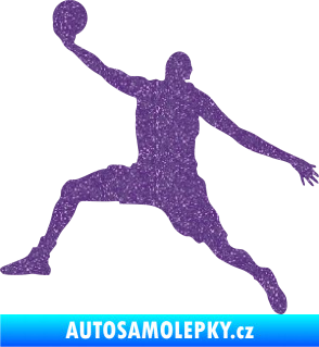 Samolepka Basketbal 002 levá Ultra Metalic fialová