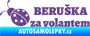Samolepka Beruška za volantem Ultra Metalic fialová