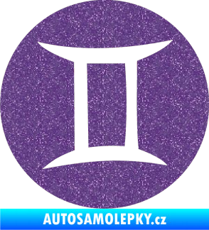 Samolepka Blíženci 001 - horoskop Ultra Metalic fialová