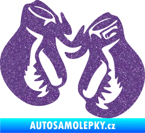 Samolepka Boxerské rukavice 001 levá Ultra Metalic fialová