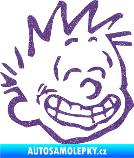 Samolepka Boy s úsměvem pravá Ultra Metalic fialová