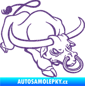 Samolepka Býk 014 pravá rozzuřený Ultra Metalic fialová