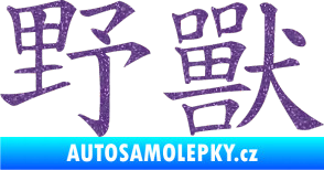 Samolepka Čínský znak Beast Ultra Metalic fialová
