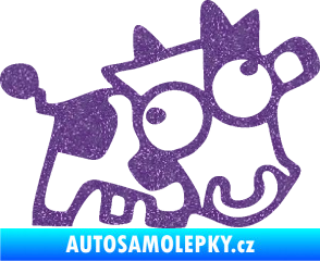 Samolepka Crazy cow pravá Ultra Metalic fialová