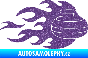 Samolepka Curling 005 pravá kámen Ultra Metalic fialová