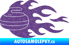 Samolepka Curling 005 levá kámen Ultra Metalic fialová