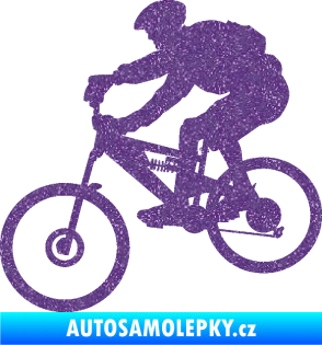 Samolepka Cyklista 009 levá horské kolo Ultra Metalic fialová