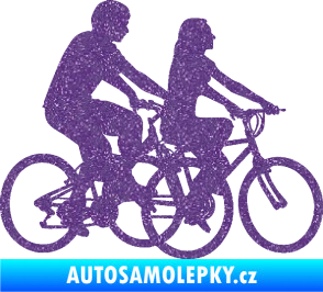 Samolepka Cyklisté 001 pravá pár Ultra Metalic fialová