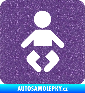 Samolepka Dítě v autě 093 symbol miminka Ultra Metalic fialová
