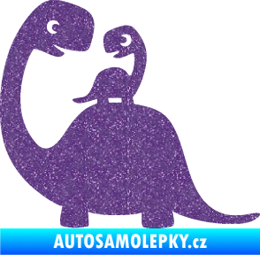 Samolepka Dítě v autě 105 levá dinosaurus Ultra Metalic fialová