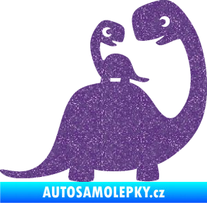 Samolepka Dítě v autě 105 pravá dinosaurus Ultra Metalic fialová