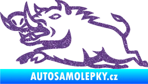 Samolepka Divoké prase 004 levá Ultra Metalic fialová