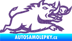 Samolepka Divoké prase 004 pravá Ultra Metalic fialová