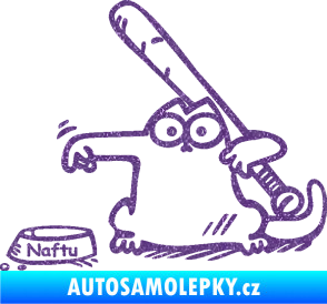 Samolepka Dolej naftu 002 levá Ultra Metalic fialová