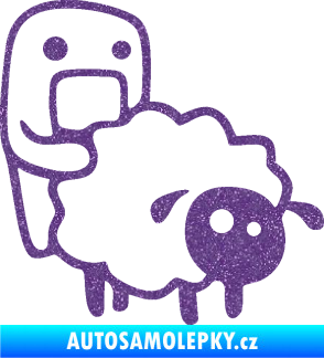 Samolepka Domo 005 pravá love sheep Ultra Metalic fialová