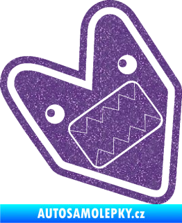Samolepka Domo 019 wakaba jdm znak levá Ultra Metalic fialová