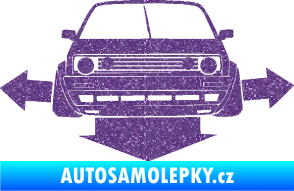Samolepka Down and out car 002 Ultra Metalic fialová