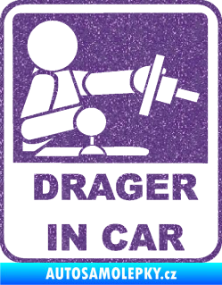 Samolepka Drager in car 001 Ultra Metalic fialová