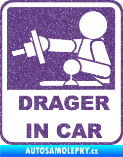 Samolepka Drager in car 002 Ultra Metalic fialová