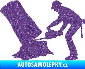 Samolepka Dřevorubec 003 levá Ultra Metalic fialová