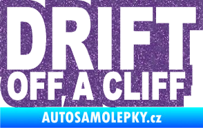 Samolepka Drift off a cliff Ultra Metalic fialová
