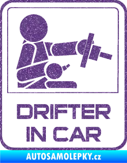 Samolepka Drifter in car 002 Ultra Metalic fialová