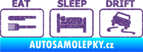 Samolepka Eat sleep drift 001 Ultra Metalic fialová