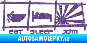 Samolepka Eat sleep JDM Ultra Metalic fialová