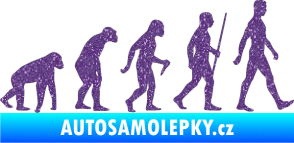 Samolepka Evoluce 001 pravá Ultra Metalic fialová