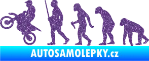 Samolepka Evoluce 002 motokros levá Ultra Metalic fialová