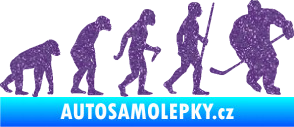 Samolepka Evoluce 003 hokej pravá Ultra Metalic fialová