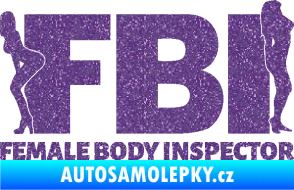 Samolepka FBI female body inspector Ultra Metalic fialová
