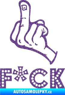 Samolepka F*CK 002  nápis  Ultra Metalic fialová