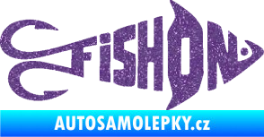 Samolepka Fish On rybička Ultra Metalic fialová