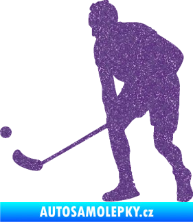 Samolepka Florbal 002 levá Ultra Metalic fialová