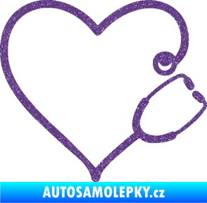 Samolepka Fonendoskop 002 pravá  zdravotní sestřička Ultra Metalic fialová