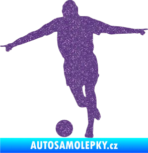 Samolepka Fotbalista 015 levá Ultra Metalic fialová