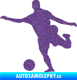 Samolepka Fotbalista 032 levá Ultra Metalic fialová